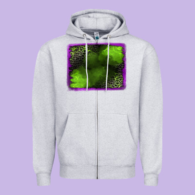 Leopard Halloween Background Zipper Hoodie Designed By Jasminsmagicworld