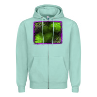 Seafoam leopard halloween background Zipper Hoodie - Jasminsmagicworld