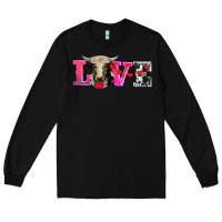 Black love with holstein cow Long Sleeve Tee - AdoDesignShop