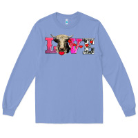Colony Blue love with holstein cow Long Sleeve Tee - AdoDesignShop