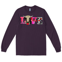 Plum love with holstein cow Long Sleeve Tee - AdoDesignShop