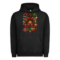Pigment Black santas favorite hair stylist afro messy bun Urban Hoodie - texasbilliewilder