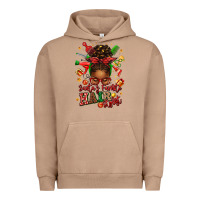 Pigment Burro santas favorite hair stylist afro messy bun Urban Hoodie - texasbilliewilder