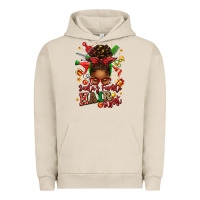 Pigment French Oak santas favorite hair stylist afro messy bun Urban Hoodie - texasbilliewilder