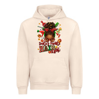 Sandshell santas favorite hair stylist afro messy bun Urban Hoodie - texasbilliewilder