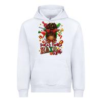 White santas favorite hair stylist afro messy bun Urban Hoodie - texasbilliewilder