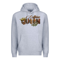 Heather Grey caffeine queen Premium Hoodie - BarkalooDesign