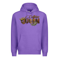 Purple caffeine queen Premium Hoodie - BarkalooDesign