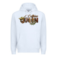 White caffeine queen Premium Hoodie - BarkalooDesign