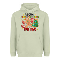 Matcha eating christmas cookies for two Heavyweight Hoodie - MaliasSmallBusiness