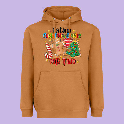 Eating Christmas Cookies For Two Heavyweight Hoodie Designed By Maliassmallbusiness