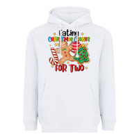 White eating christmas cookies for two Heavyweight Hoodie - MaliasSmallBusiness