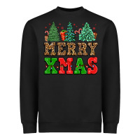 Black merry xmas Heavyweight Sweatshirt - FaDigitalArtStudio