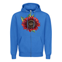 True Royal procut red sunflower Zipper Hoodie - LillyAllenDesigns