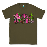 Army Green lets go girls with boots and hats Classic Tee - AdoDesignShop