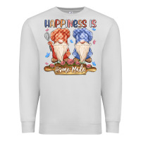 Dove Grey happiness is homemade Premium Sweatshirt - MaliasSmallBusiness