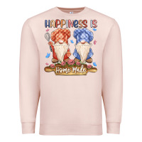 Pale Pink happiness is homemade Premium Sweatshirt - MaliasSmallBusiness