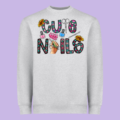 Cute Nails Heavyweight Sweatshirt Designed By Cowhidedigitalart