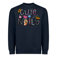 Navy cute nails Heavyweight Sweatshirt - CowhideDigitalArt