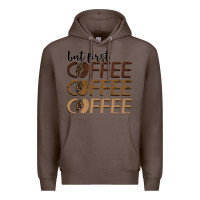 Coffee but first coffee coffee coffee Premium Hoodie - BarkalooDesign