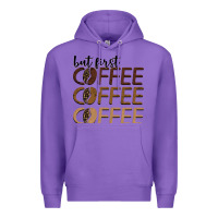Purple but first coffee coffee coffee Premium Hoodie - BarkalooDesign