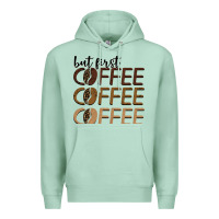 Seafoam but first coffee coffee coffee Premium Hoodie - BarkalooDesign