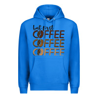 True Royal but first coffee coffee coffee Premium Hoodie - BarkalooDesign