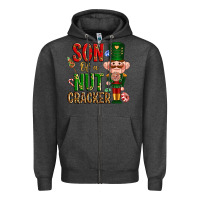 Charcoal Heather Christmas son of a nutcracker Zipper Hoodie - NancyCooperArtShop