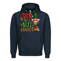 Navy Christmas son of a nutcracker Zipper Hoodie - NancyCooperArtShop