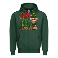 Sports Green Christmas son of a nutcracker Zipper Hoodie - NancyCooperArtShop