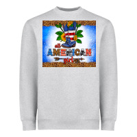 Heather Grey all American girl Heavyweight Sweatshirt - HRA Design Shop