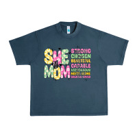 Midnight Navy she is mom Urban Heavy Tee - JahusDesignShop