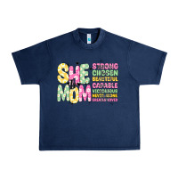 Navy she is mom Urban Heavy Tee - JahusDesignShop
