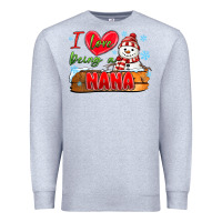 Heather Grey i love being a nana Premium Sweatshirt - MaliasSmallBusiness