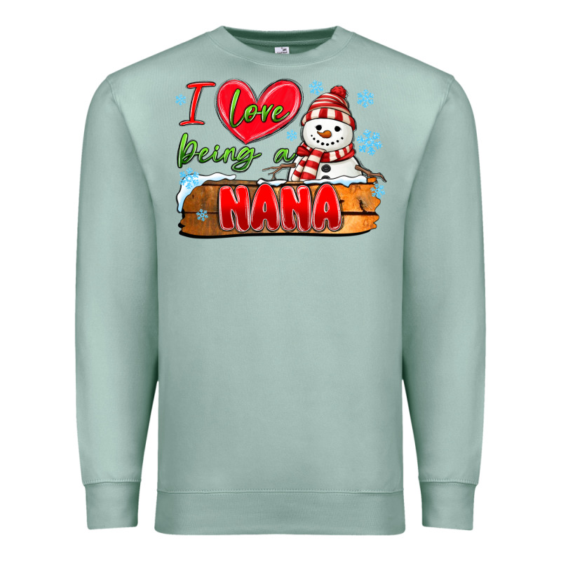 I Love Being A Nana Premium Sweatshirt by MaliasSmallBusiness | Teevron