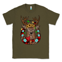 Army Green christmas horseshoe Classic Tee - JahusDesignShop