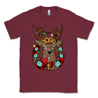 Burgundy christmas horseshoe Classic Tee - JahusDesignShop