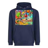 Navy school elements Heavyweight Hoodie - NancyCooperArtShop