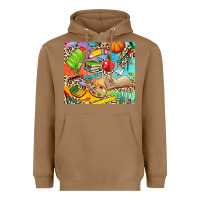 Toasted Coconut school elements Heavyweight Hoodie - NancyCooperArtShop