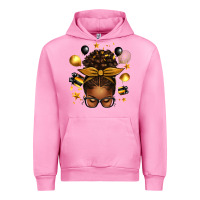 Fuchsia Pink new year's eve afro messy bun Urban Hoodie - texasbilliewilder