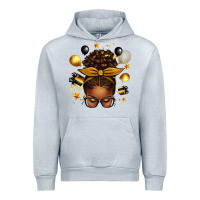 Heather Grey new year's eve afro messy bun Urban Hoodie - texasbilliewilder