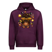 Mauve Wine new year's eve afro messy bun Urban Hoodie - texasbilliewilder