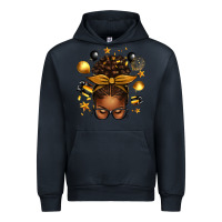 Navy new year's eve afro messy bun Urban Hoodie - texasbilliewilder