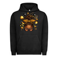 Pigment Black new year's eve afro messy bun Urban Hoodie - texasbilliewilder