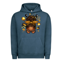Pigment Midnight Navy new year's eve afro messy bun Urban Hoodie - texasbilliewilder