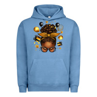 Pigment Pebble Blue new year's eve afro messy bun Urban Hoodie - texasbilliewilder