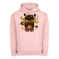 Pigment Salmon new year's eve afro messy bun Urban Hoodie - texasbilliewilder