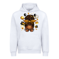 White new year's eve afro messy bun Urban Hoodie - texasbilliewilder