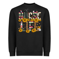 Black nurse life Heavyweight Sweatshirt - FaDigitalArtStudio