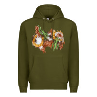 Army Green horseshoe cowhide cactus patch Premium Hoodie - AdoDesignShop
